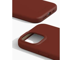 Telefono dėklas - Ideal of Sweden silikoninis dėklas su „MagSafe“, skirtas iPhone 15, tamsiai gintarinis