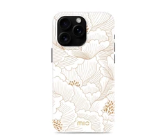 Dėklas MIO Baltas Roses Magsafe Compatible for iPhone 16 Pro Max