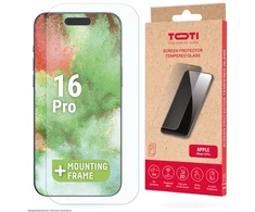 Toti TEMPERED glass 2D screen protector full cover for iPhone 16 Pro Transparent