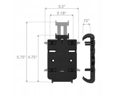 Telefono laikiklis - RAM Mounts „Quick-Grip“ Pasyvus Laikiklis, 5,56–8,25 cm Pločio, 12,1–14,6 cm Aukščio, 1,82 cm Gylio, Juodas