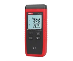 Temperatūros Matuoklis - UNI-T UT320D Dviejų Kanalų Skaitmeninis Termometras -50°C Iki 1300°C Juodas