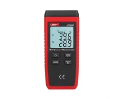 Temperatūros Matuoklis - UNI-T UT320D Dviejų Kanalų Skaitmeninis Termometras -50°C Iki 1300°C Juodas