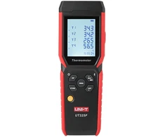 Termometras - Uni-T UT325F 4-Channel Temperatūros Matavimas, Bluetooth, Duomenų Registravimas, Juoda