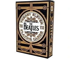 Theory 11 Žaidimų Kortos - The Beatles Speciali Išleidimo 52 Kortos su Džokeriais Juodos spalvos