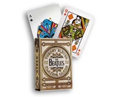 Theory 11 Žaidimų Kortos - The Beatles Speciali Leidimas 52 Kortos + 2 Džokeriai Auksinė Folija Balta