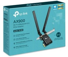 TP-LINK AX900 Wi-Fi 6 Bluetooth PCIe Adapteris | Archer TX10E | 802.11ax | MU-MiMO Yes | no PoE | Antenna type Two High Gain Dual-Band Antennas