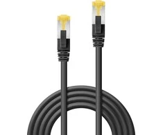 Tinklo Kabelis - LINDY RJ-45 S/FTP LSZH Tinklo Kabelis, Cat.6A Jungtis, Cat.7 Raw, 2 m, Juodas, 10 vnt.