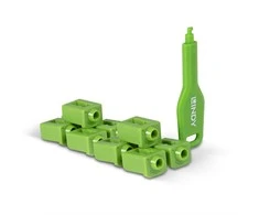 Tinklo Priedas - LINDY SFP Prievado Blokatorius 10 vnt. + Raktas, Žalias