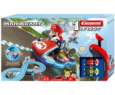 Transporto ir trasos rinkinys - Carrera RC Nintendo Mario Kart 2 transporto priemonės 2,5 metro trasa Raudona/Mėlyna