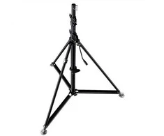 Trikojis - Manfrotto SUPER WIND UP Plieninis Reguliuojamo Aukščio Juodas