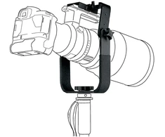 Trikojų galvutė - Manfrotto Telefoto objektyvo galva, suderinama su stovais ir monopodais