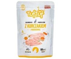 TufTuf Šunų Maistas - TUF TUF Vištienos ir Morkų Drėgnas Maistas 100g Be Glitimo