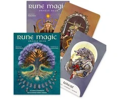 Us Games Systems Dvasinės Kortos - Rune Magic Oracle 24 Kortos su Gidu 15.2 x 20.1 x 2.8 cm