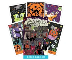 US Games Systems Halloween Deck Book Set Taro Kortų Ir Knygos Rinkinys