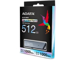 USB Atmintinė - ADATA UE800 512 GB, USB Type-C, 1000 MB/s, Sidabrinė