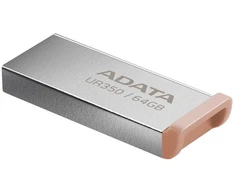 USB Atmintinė - ADATA UR350 64 GB, 100 MB/s, Metalinė Dėžutė Bronzinė