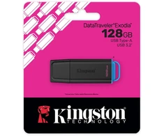 Kingston Technology DataTraveler 128GB Portable USB 3.2 Gen 1 Exodia Juodas/Mėlyna
