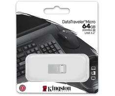 USB Atmintinė - Kingston DataTraveler 64GB 200MB/s USB 3.2 Gen 1 Metal