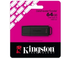 Kingston Technology DataTraveler 64GB Portable USB 3.2 Gen 1 Exodia Juodas