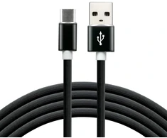 USB-C Įkrovimo Kabelis - everActive CBS-1.5CB, Greitas Įkrovimas 3A, Duomenų Perdavimo 480 Mbps, Juodas