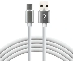 USB-C Įkrovimo Laidas - everActive CBS-1.5CW, 3A Greitas Įkrovimas, 480 Mbps Duomenų Perdavimo, 1.5m, Balta