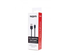 SEEK TOTI USB-A to Lightning, 2m PVC Data Cable 2A (non-MFI), Juodas