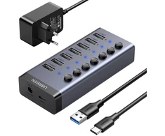 USB Hub - UGREEN CM481 7-Port USB 3.0 Hublas, 5Gbps Duomenų Perdavimo, Greitas Įkrovimas