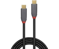 USB Kabelis - Lindy 5m USB 3.2 Type C to C 10Gbps 100W PD Anthra Line