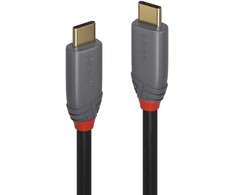 USB Kabelis - Lindy 5m USB 3.2 Type C to C 10Gbps 100W PD Anthra Line