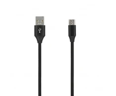 SEEK TOTI USB A to Micro USB, 2m Braided cable 2A, Juodas