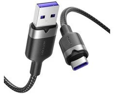 Vention USB 2.0 A į USB-C 6A ventiliacijos CTOBH 2M laidas (juodas)