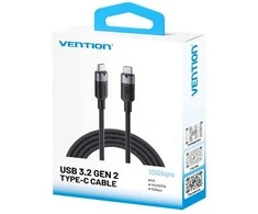 „Vention“ USB 3.2 5A 10Gbps 1m juodas USB-C į C tipo kabelis
