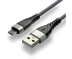 USB Laidas - everActive CBB-2MG Micro USB 2.0, 2,4 A Greitasis Įkrovimas, 480 Mbps Duomenų Perdavimo Sparta, 2 m, Juoda