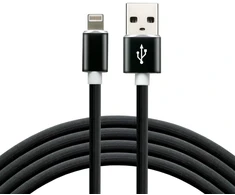 USB Laidas - everActive CBS-1.5IB, 2.4A Greitas Įkrovimas, 480 Mbps Duomenų Perdavimo, 1.5m, Juodas