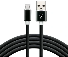 USB Laidas - EverActive CBS-1.5MB Micro USB 2.4A 480 Mbps 1.5m Juoda
