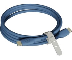 Motorola Silicone cable USB-C to USB-C 2m, 5A Mėlyna