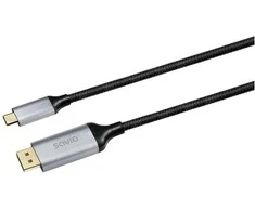 Savio CL-208 USB cable USB 3.2 Gen 1 (3.1 Gen 1) 2 m USB C Juodas, Pilkas
