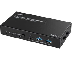 HDBaseT Ilgintuvas - LINDY Cat.6A 2 Host USB 3.2 Gen 1 HDBaseT Ilgintuvas 100 m, Juodas
