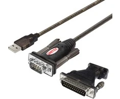 USB serial kabelis - UNITEK Y-105A 1.5m USB Type-A į DB-9 juodas