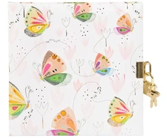 Užrašų knygelė - GOLDBUCH 44589 Mariposa 96 Puslapių 17x17 cm Su Užraktu Balta