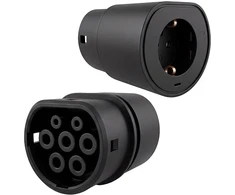 V2L Iškrovimo Adapteris - HiSmart Type 2 Į Schuko 230 V 3,6 kW Juodas