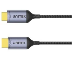 Vaizdo kabelis - UNITEK DisplayPort 1.4 į HDMI 2.1 8K 1.8m pilkas/juodas