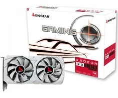 Vaizdo plokštė BIOSTAR Radeon RX 580 8GB Baltas D5