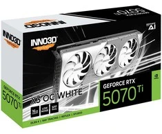 Vaizdo plokštė INNO3D GeForce RTX 5070 Ti X3 Baltas 16GB OC DLSS 4