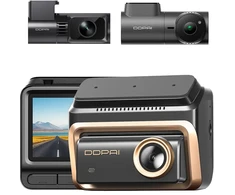 Vaizdo registratorius - DDPAI Z90 Master 4K, dviguba kamera, 3 colių ekranas, 5 GHz Wi‑Fi, GNSS