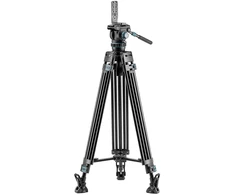 Vaizdo Stovas - Fotopro DV 5A Sunkus Skysčio Galvutė, Laiko 10 kg, Maksimalus Aukštis 193 cm, Juodas
