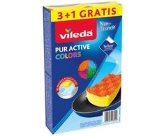 Vileda Pur Active Colors kempinėlių rinkinys, 4 vnt.