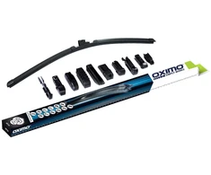 Valytuvo ašmenys - Oximo 30" MT750 priekinio stiklo valytuvas su 10 adapterių, natūrali guma, silikonas - Juoda