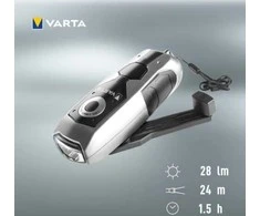 Varta Dynamo Light LED Rankinis žibintuvėlis Juoda, Pilka