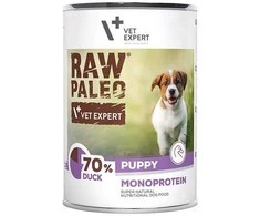 Vetexpert Drėgnas Šunų Maistas - RAW PALEO Šuniukams Monoproteininis Antiena 400g Be Grūdų